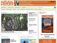 Tablet Screenshot of naturalhistorymag.com